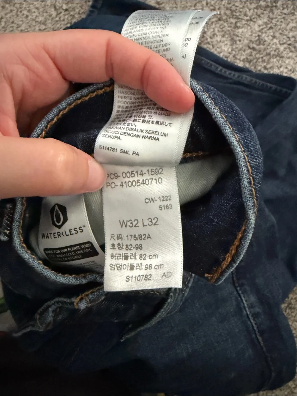 Men's Levi Strauss and Co. 514 Straight Blue Jeans Size W 32 L 32